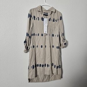 Velvet Heart Taupe and Charcoal Mini Dress Sz XS